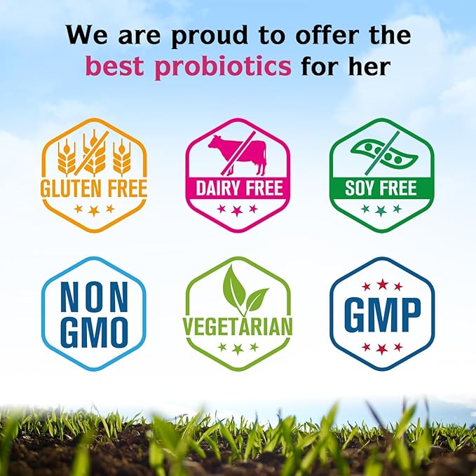 Innate Vitality Probiotics for Women 100 Billion CFUs 18 Strains Prebiotics and Probiotics with Cranberry Vitamin C &amp B6 P5P Vaginal &amp Digestive Health Non refrigerated 60 Caps