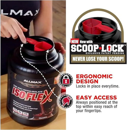 ALLMAX ISOFLEX Whey Protein Isolate Vanilla - 2 lb - 27 Grams of Protein Per Scoop - Zero Fat &amp Sugar - 99% Lactose Free - Gluten Free &amp Soy Free - Approx. 30 Servings