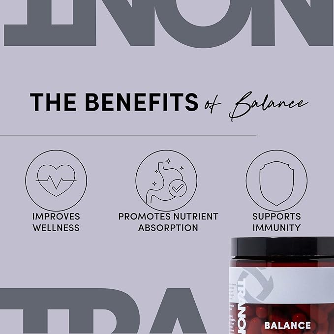 Tranont Balance | 90 Count | Multi-Mineral &amp Vitamin Capsules for Adults | Vitamin C A and E Magnesium Zinc Calcium and Iodine | Boosts Immunity Energy and Digestion | Gluten Free Vegetari