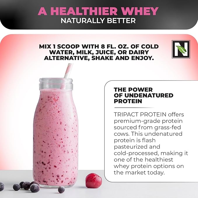 Nutrology TRIPACT Protein Powder 7-in-1 Meal Replacement Shake Superberry (40 Servings) Zen Natural Magnesium Supplement (30 Servings)