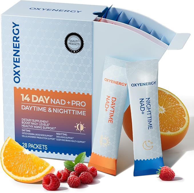 OxyEnergy NAD Supplement 1550 mg &amp Collagen Peptides 800 mg