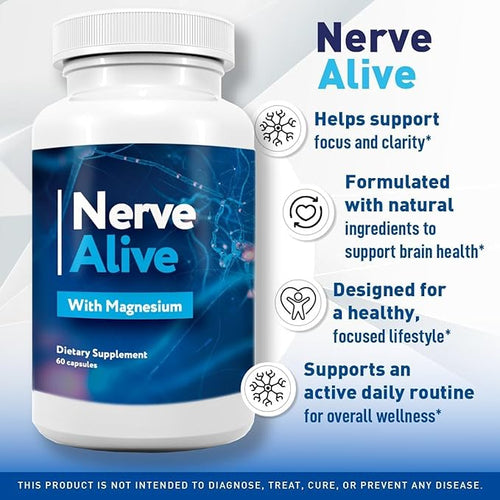 (3 Pack) - The Official Nerve Alive Support Supplement for Neuropathy with Magnesium Advanced Formula Supports Healthy Function &amp Comfort Reviews - 60 Capsules