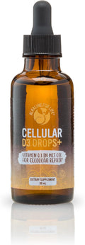 Cellular Vitamin D3 Drops – Liquid Vitamin in MCT Oil for Superior Absorption. Convenient Vitamin D Drops with a Daily Easy-to-use Dropper for Flexibility.