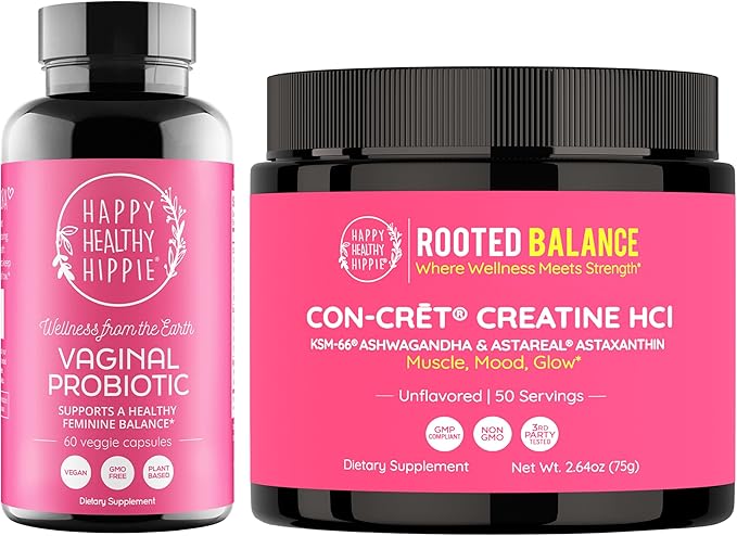Happy Healthy Hippie Creatine HCl Powder &amp Vaginal Probiotics for Women