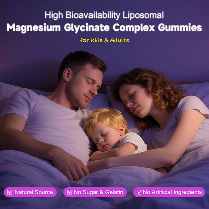 Kids Methylated Multivitamin Chewable &amp Liposomal Magnesium Glycinate 400mg Gummies Immune &amp Brain Muscle &amp Relax