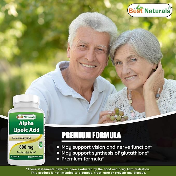 Best Naturals Alpha Lipoic Acid 600 mg &amp B-100 Complex