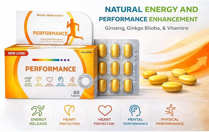 Centrrum Performance Multivitamin Tablets 60 Count | Daily Health Support Wellness Gift Set - 1 Pack