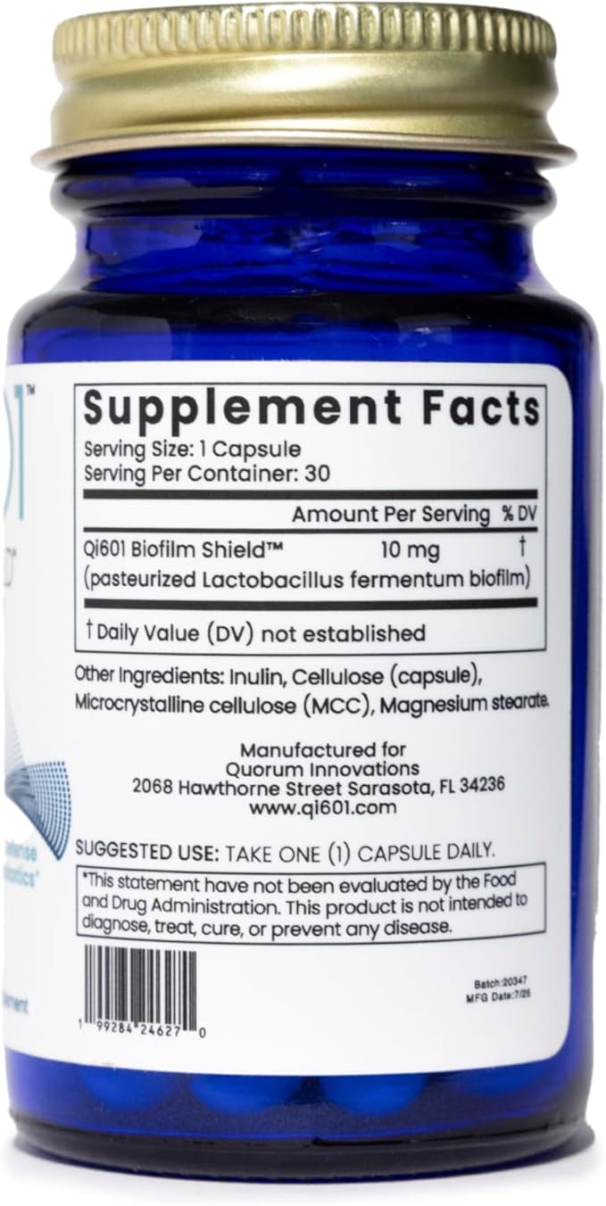 Qi601™ Microplastics Detox with Probiomic® Technology Your Daily Defense from Microplastics. Fights Microplastics with a Biofilm Shield™. 30 Capsules
