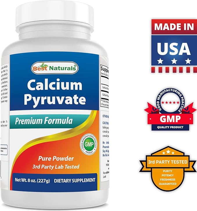 Best Naturals Calcium Pyruvate Powder 8 OZ (8 OZ (Pack of 3))