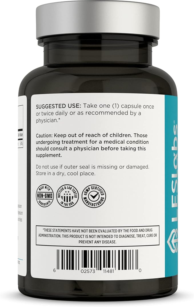 LES Labs Magnesium Citrate – Stress Relief Restful Sleep Heart Health Metabolism Nerve &amp Muscle Function – Non-GMO Supplement – 120 Capsules (Pack of 2)