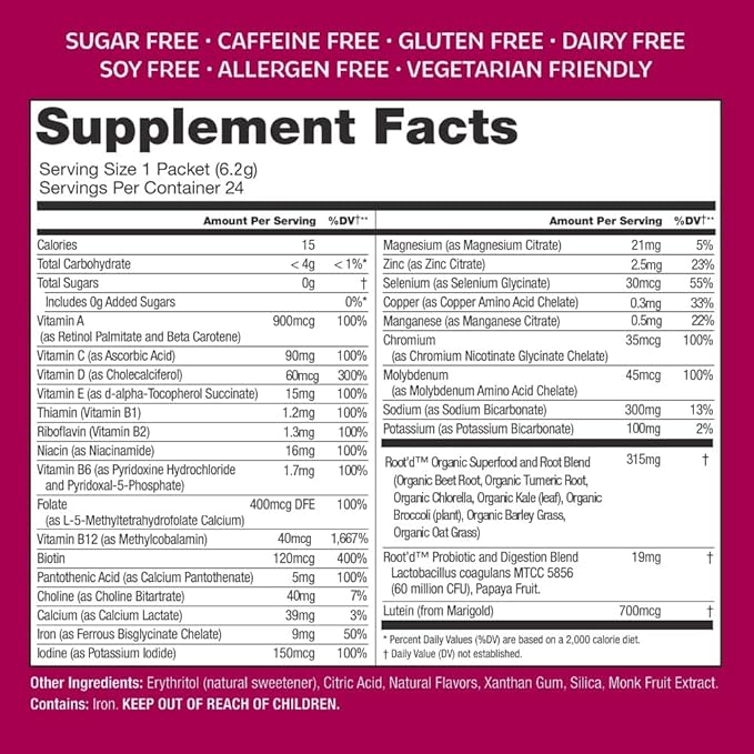 Root'd His &amp Her Multivitamin Powder Bundle with 3X Electrolytes
