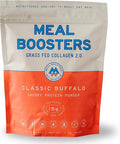 Meal Boosters Savory Protein Powder Supplement | 15–20g Complete Protein Meal Enhancer for Cooking &amp Prep | Collagen Peptides for Gut Joint &amp Support | Keto Friendly Gluten Free (Classic Buf