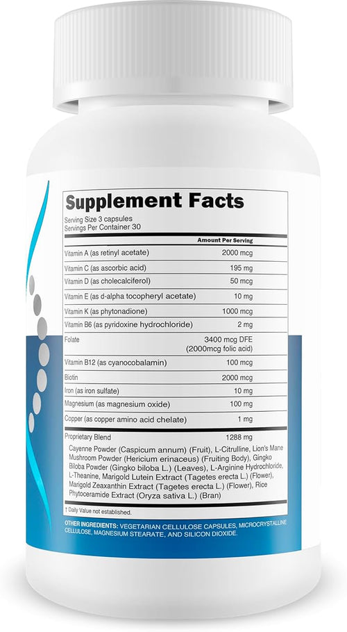 Advanced Telomere Support - Our Best Advanced Telomere Supplement - Anti Aging Pills - Telomeres Lengthening Supplements - Our Best Anti Aging Supplement - NAD Booster Nrf2 Nadh Activator Supplements