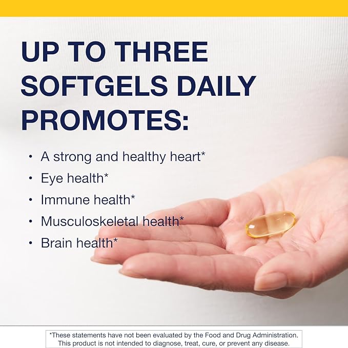 Metagenics OmegaGenics EPA-DHA 1000 mg - High Potency Omega-3 Fish Oil Supplement for Heart Brain &amp Joint Health* - Sustainably Sourced - 120 Softgels