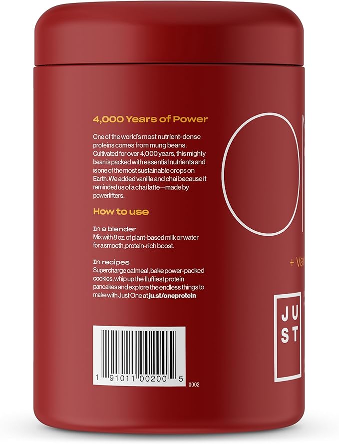 Just One Plant Protein Powder Vanilla Chai 12 oz.