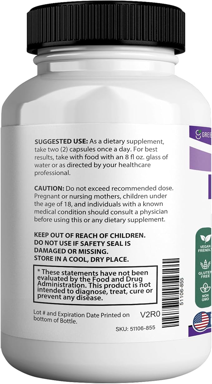 NervoLyn Max Maximum Strength Nerve Support Supplement 60 Capsules with Vitamin B Complex Vegan Gluten Free Non-GMO 30 Day Supply (1)