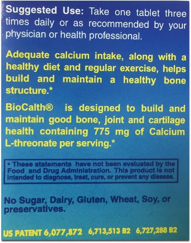 BioCalth® Chewable L-threonate Calcium Tablets Strawberry Flavor Patented Calcium Supplement