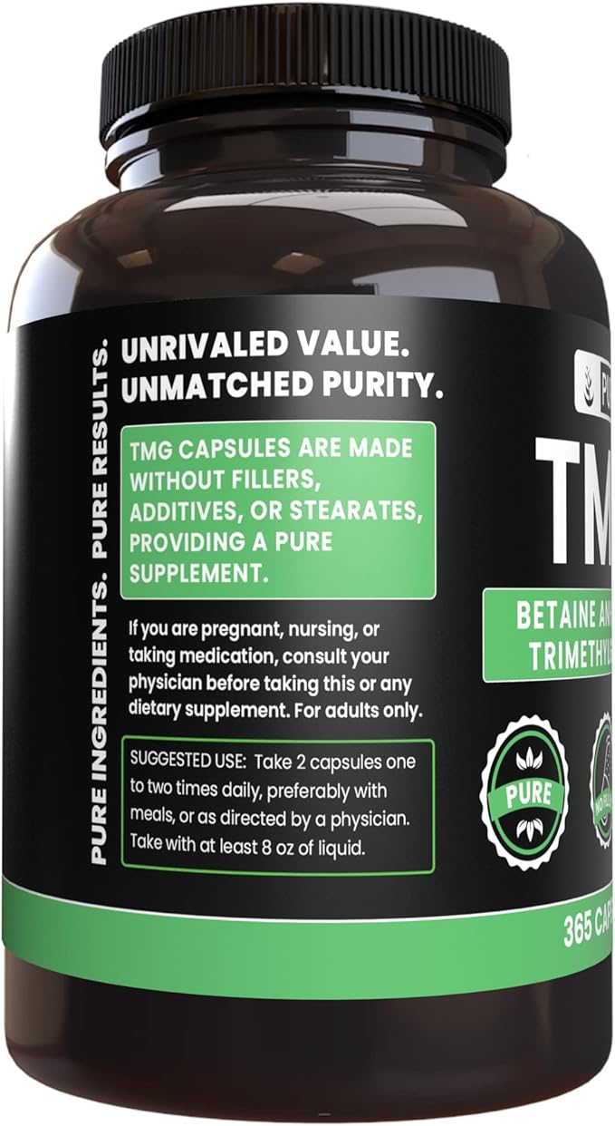 Pure Original Ingredients TMG (365 Capsules) No Magnesium Or Rice Fillers Always Pure Lab Verified