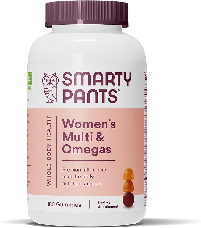 SmartyPants Kids Probiotic Immunity Gummies: Prebiotics &amp Probiotics for Digestive Health &amp Women's Multivitamin Gummies: Omega 3 Fish Oil (EPA/DHA)