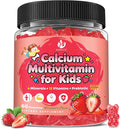 Sugar Free Calcium Multivitamin Gummies for Kids with Methyl B12 &amp Methylfolate Calcium Vitamins C D A B1 B2 B6 Biotin Magnesium Zinc with Nutritional Immune Bone Support 60 Ct