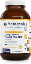 Metagenics OmegaGenics EPA-DHA 1000 mg - High Potency Omega-3 Fish Oil Supplement for Heart Brain &amp Joint Health* - Sustainably Sourced - 120 Softgels