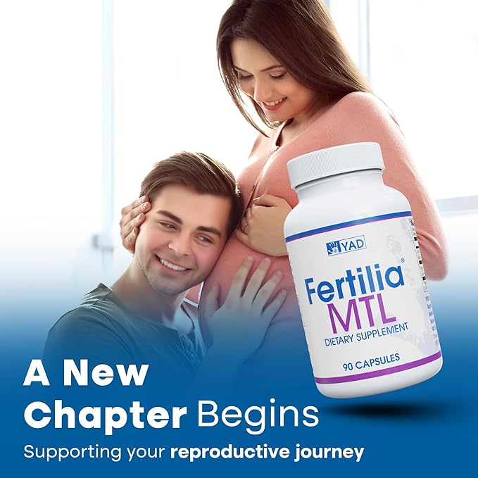 Fertilila MTL – Men’s Fertility Support Supplement | Male Pre-Conception Vitamins | Non-GMO Gluten-Free Dairy-Free | 90 Capsules - 3 Month Supply