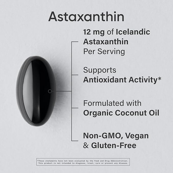 Sports Research® Vegan Antioxidant Support Pack - Omega-3 Algae Oil and Plant Based Astaxanthin Softgels for Antioxidant Activity Skin &amp Eye Health (60 Veggie Softgels Each)