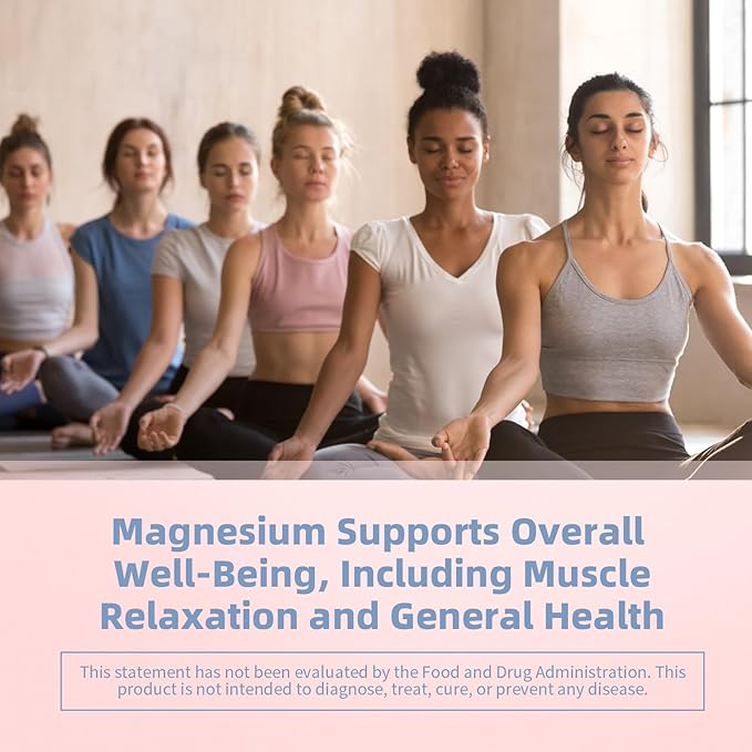 Magnesium Supplement 500mg Magnesium Glycinate Malate Taurate Citrate Complex &amp Herbal Extracts High Absorption Chelated 90 Vegan Non-GMO Capsules for Balanced Wellness and Relaxation