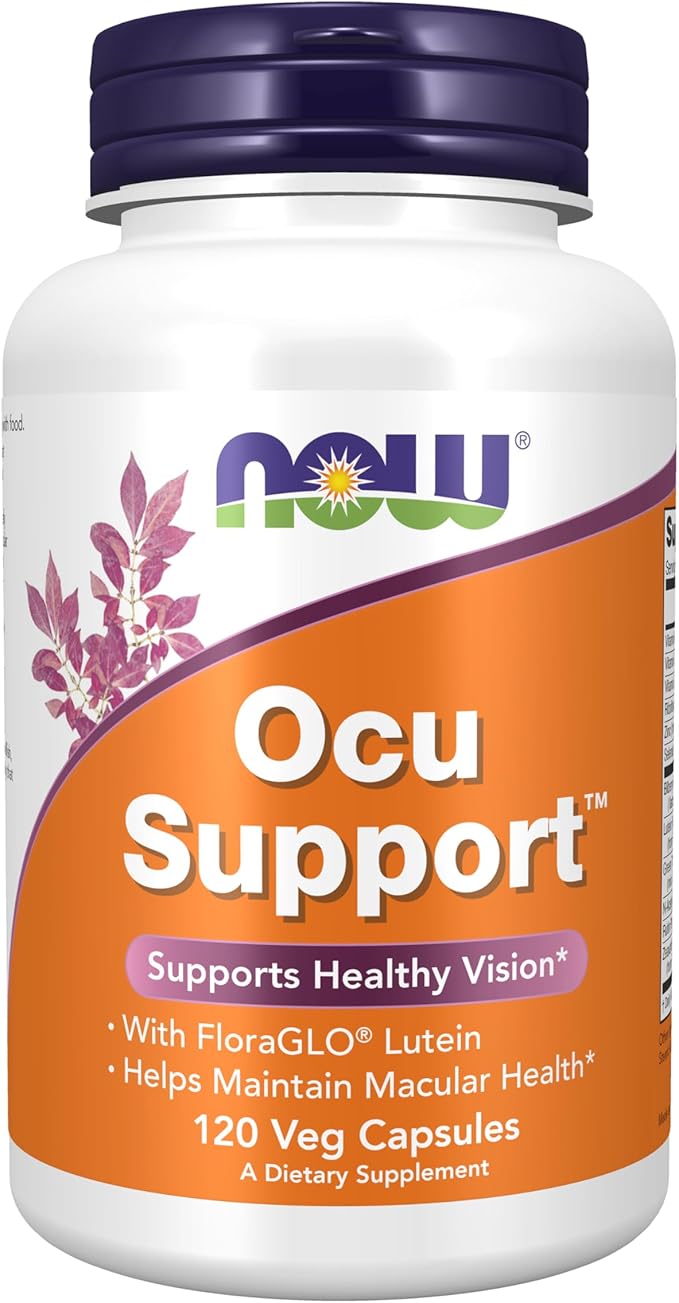 NOW Foods Supplements Ocu Support™ with FloraGLO® Lutein plus Vitamins A C and E 120 Veg Capsules