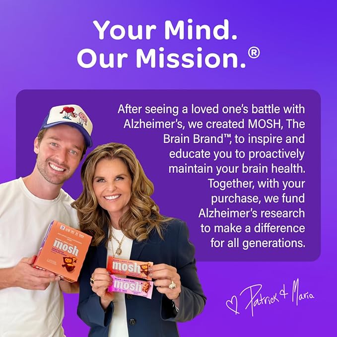 MOSH Peanut Butter Crunch Keto Protein Bars High Fiber Low Carb Gluten Free High Protein Brain Healthy Snack 12 Count