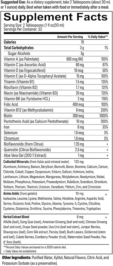 Kids multivitamin | 32 Fl.oz (960ml) | Children’s Favourite Liquid multivitamin Formula | Ensuring Daily Essential Nutrition for Kids | Free from Allergens Artificial Colors &amp Flavors