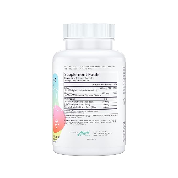 Alani Nu Hormonal Balance Weight Management Support Skin Complexion Support 120 Capsules