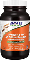 NOW Supplements Probiotic-10™ Powder 50 Billion with 10 Probiotic Strains Strain Verified 2-Ounce