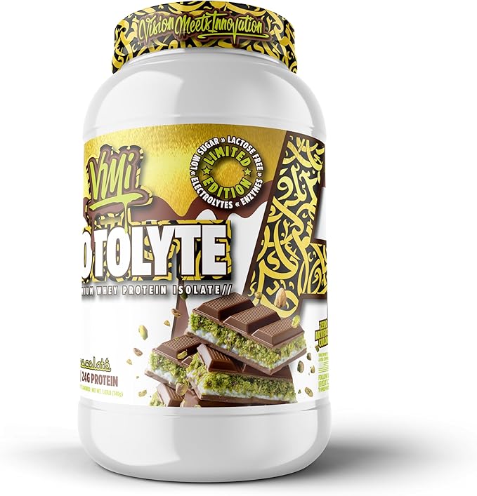 VMI Sports | ProtoLyte Whey Isolate Protein Powder | Low Calorie Whey for Weight Loss and Muscle Gain | Digestive Enzymes | Non-GMO (1.6 Lbs Dubai Chocolate)