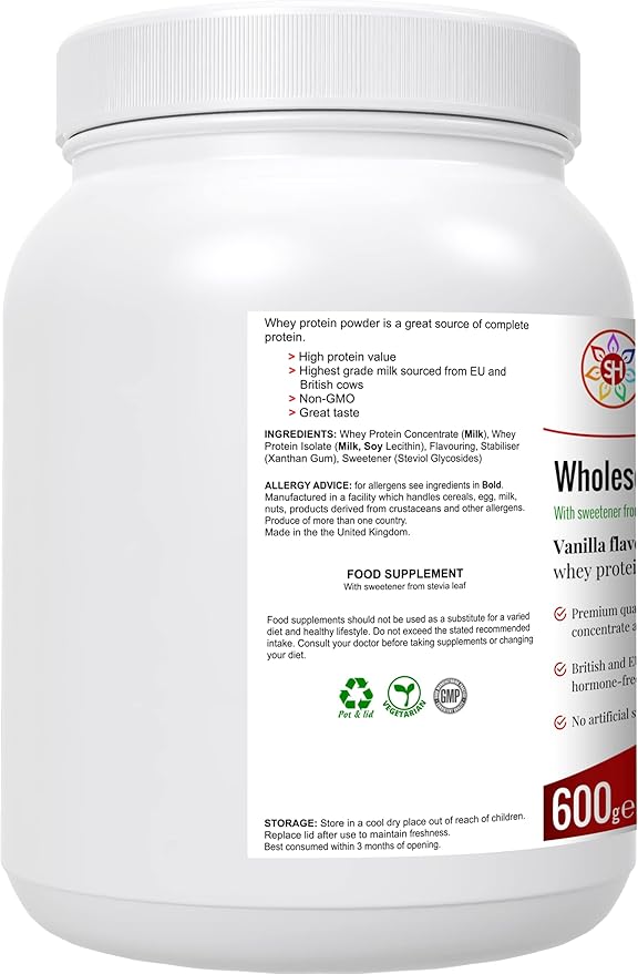 Wholesome Whey Protein Shake (Vanillla) - Spirituality Science &amp Supplements by Shakra Health