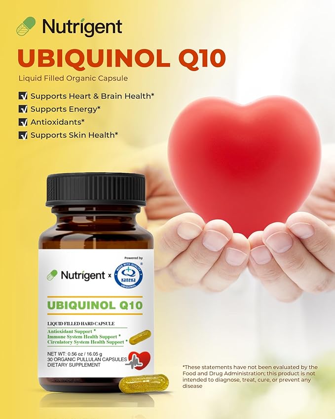 Ubiquinol 75mg CoQ10 High Absorption Water and Fat Soluble Natural Supplement Form of Coenzyme Q10 Antioxidant for Heart Health &amp Energy Production 30 Capsules