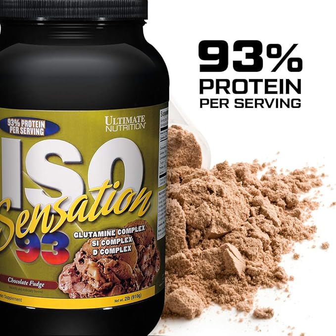 Ultimate Nutrition Iso Sensation 93 with Glutamine Whey Protein Isolate Powder 30 Grams of Protein Low Carb Protein Shakes Keto Friendly 5 Pounds Café Brazil Flavoured