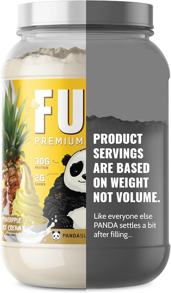 Underground Bio Labs Panda Fuel Premium Protein WheyHydrolyzed CollagenCaseinProbiotics Enzymes Keto FriendlyTime Release 25 Servings (2.5 Pound Pineapple Whip)