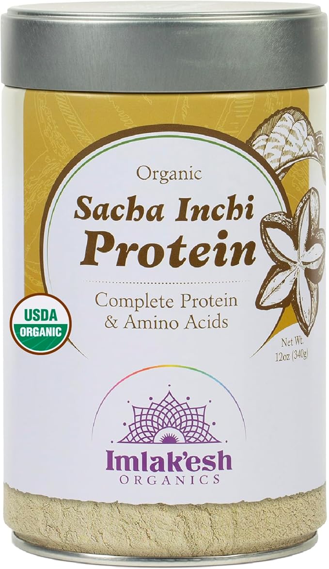 Imlakesh Organics Sacha Inchi Protein Powder (12oz Metal Jar)
