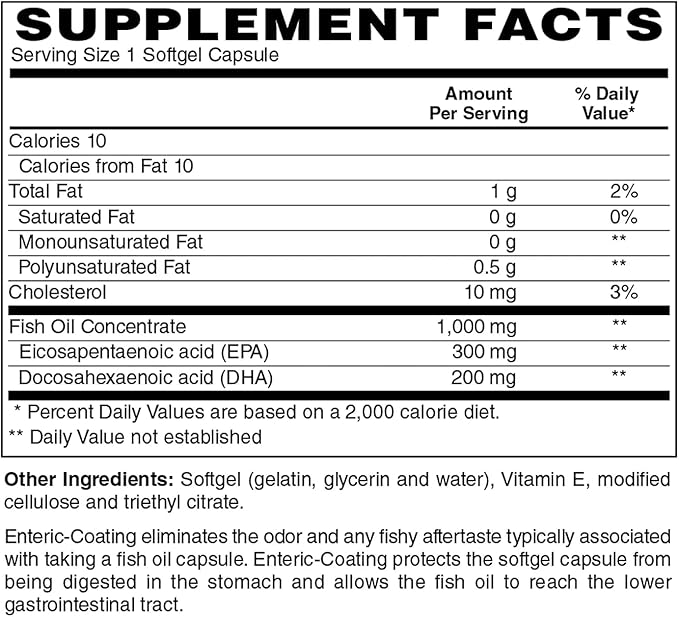 Holly Hill Health Foods Super Omega-3 (Enteric Coated) 120 Softgels