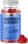 Magnesium Glycinate Gummies - High Potency Magnesium Supplement with Maximum 423mg of Elemental Magnesium Pre and Probiotics | Magnesium Bisglycinate for Superior Health Support | 60 Count