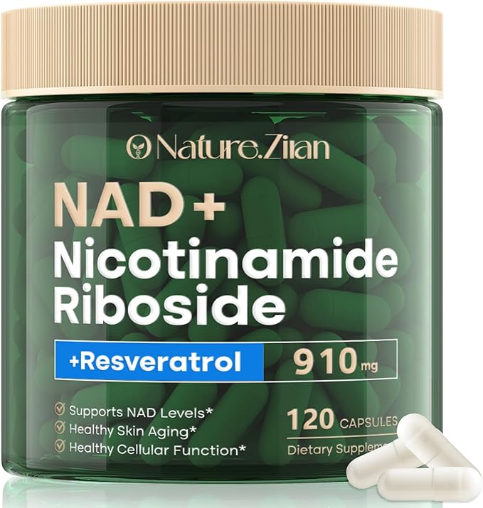 NAD Supplement 120 Capsules Liposomal Nicotinamide Riboside Resveratrol Quercetin NAD Nicotinamide Riboside Resveratrol 910mg for Women &amp Men NAD Supplement for Anti Aging and Cell Regenerati