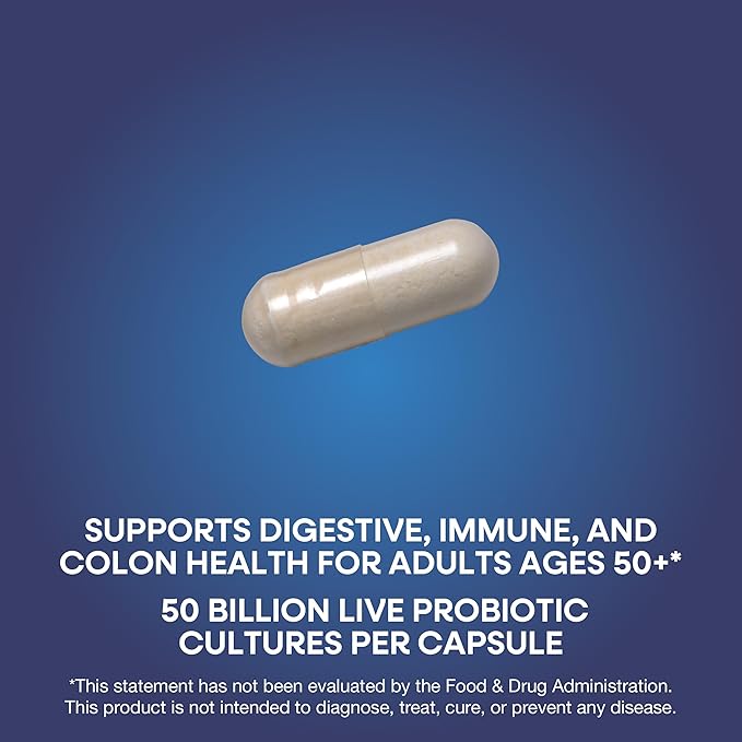 Nature’s Way Fortify Extra Strength(1) Probiotic Adults 50+ 50 Billion Live Cultures Prebiotics Probiotics for Digestive Health* Immune Support* Colon Health* 30 Capsules