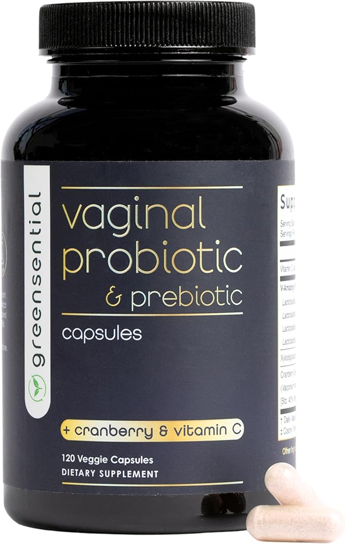 Vaginal Probiotics for Odor &amp pH Balance | 2-Month Supply | Supports Vaginal Flora Yeast Balance Feminine Health | with Prebiotics Vitamin C &amp Cranberry | Vegan 120 Count