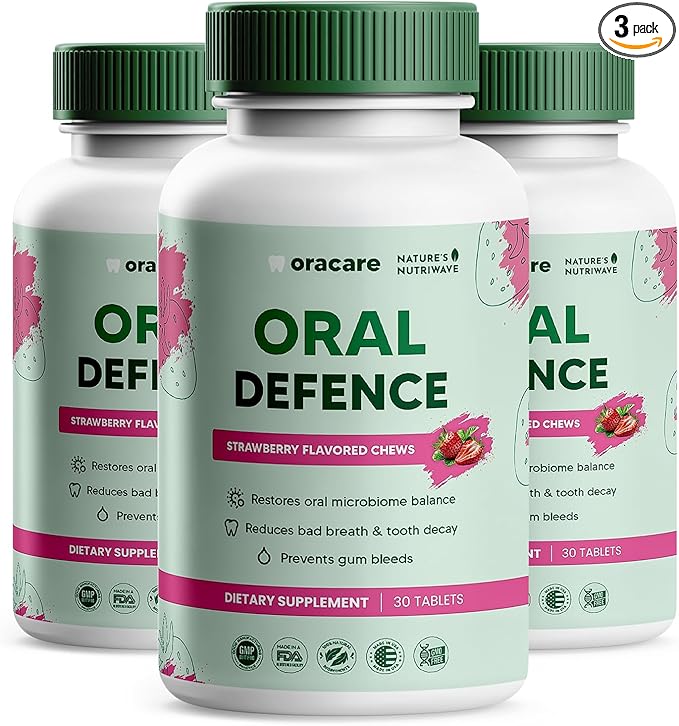 Oracare – Daily Oral Support with Enzymes Hydroxyapatite Xylitol &amp 3-Strain Probiotic Blend – Non-GMO Stimulant-Free Formula – Made in USA – 30 Melt-In-Mouth Tablets 3 Month Supply