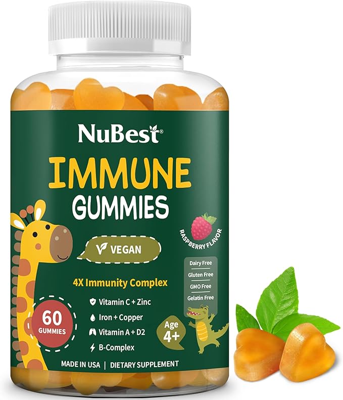 NuBest Triple Bundle for Bone Brain Eye and Development for Kids and Teens Tall Gummies Omega 3 Gummies Immune Gummies