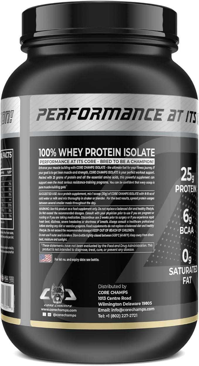 Isolate Protein Powder | 100% Whey Isolate | 25g Protein + All Essential Amino Acids | for Strength &amp Lean Muscle | 2 Pounds (Smooth Vanilla)