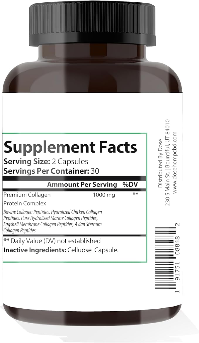 DOSE - Collagen Types I II III V X | Multivitamin for Daily Wellness - Supports Energy Immunity and Overall Health