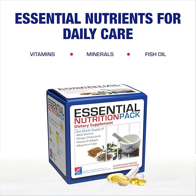 All in One Vitamin Packs for Women &amp Men - Clinically Formulated Men &amp Women's Womens Over 50 Multivitamin with Omega 3 Magnesium Vitamin D3 &amp Citrus Bioflavonoids - 1 Month Supply