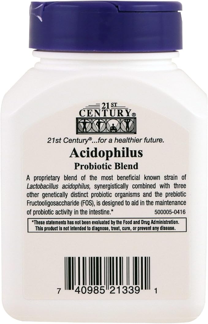 21st Century Acidophilus High-Potency 100 Capsules (Value Pack of 3)